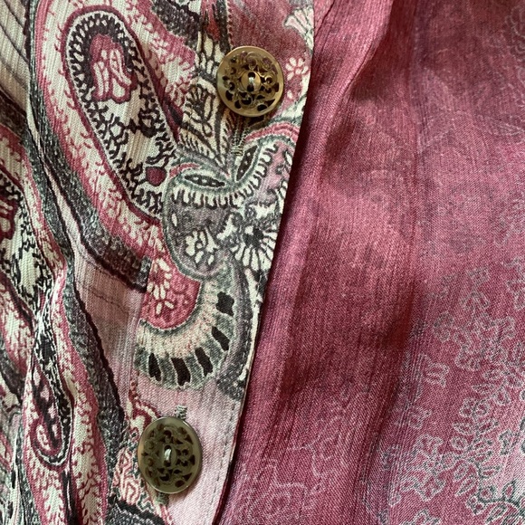 Sheer paisley blouse - Sz 16 - Picture 4 of 4